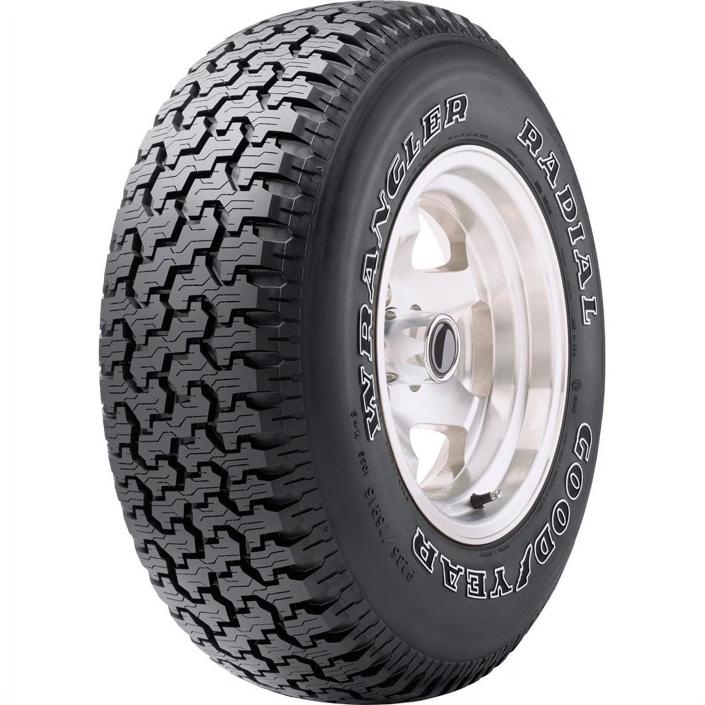 Wrangler Radial 235/75R15 105S All-Season Tire Fits: 1995-99 Chevrolet Tahoe LT, 1999 Chevrolet Silverado 1500 Base