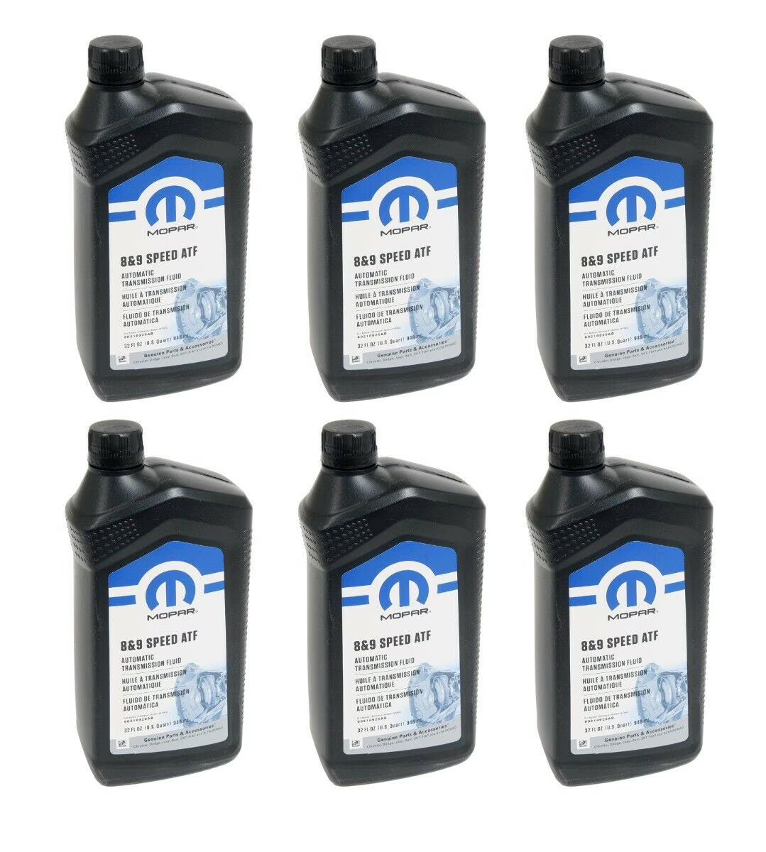 8 and 9 Speed Automatic Transmission Fluid Case of 6 Quarts Chrysler Dodge Jeep