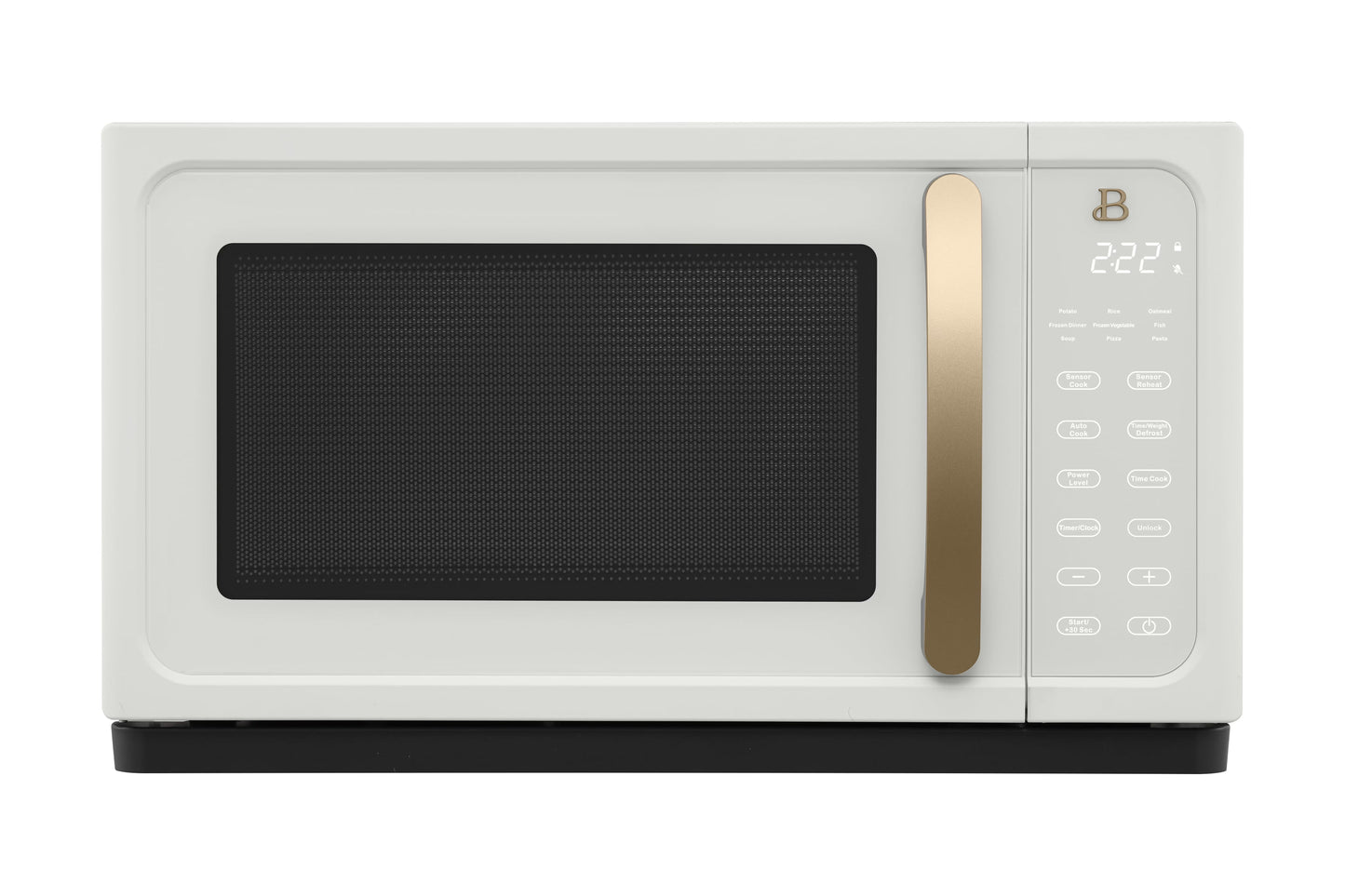 1.1 Cu ft 1000 Watt, Sensor Microwave Oven, White Icing by Drew Barrymore, New