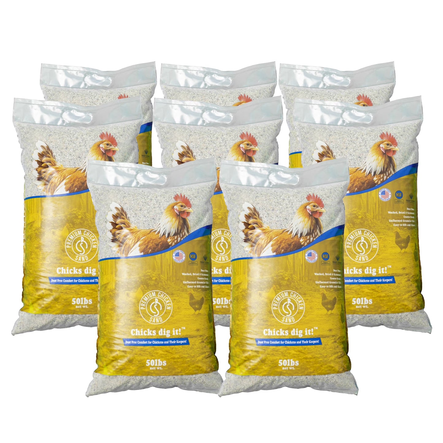 Odor Eliminating Bedding for Coops, 50 Lb Bag, 8 Pack