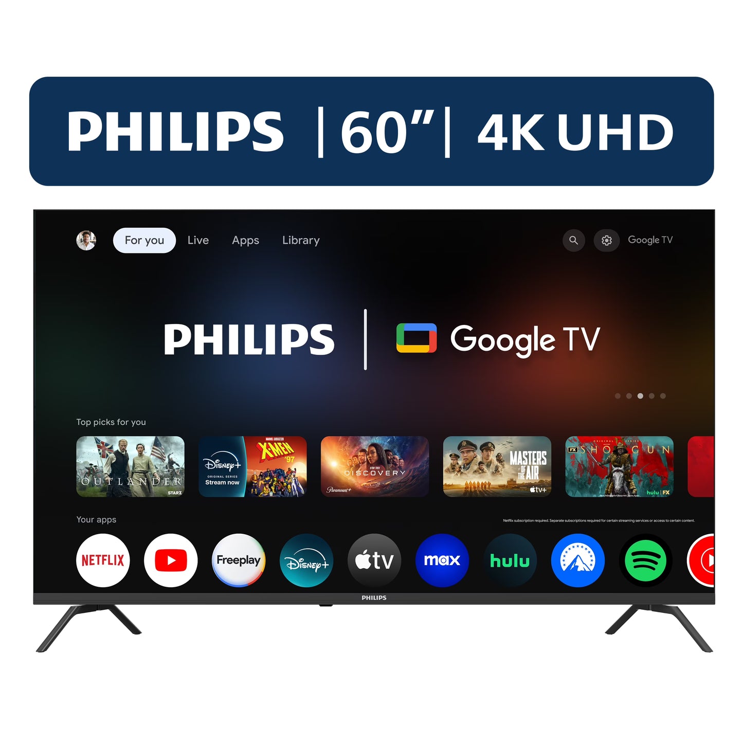 60 Class 4K Ultra HD (2160p) Google Smart LED TV (60PUL7555/F7)