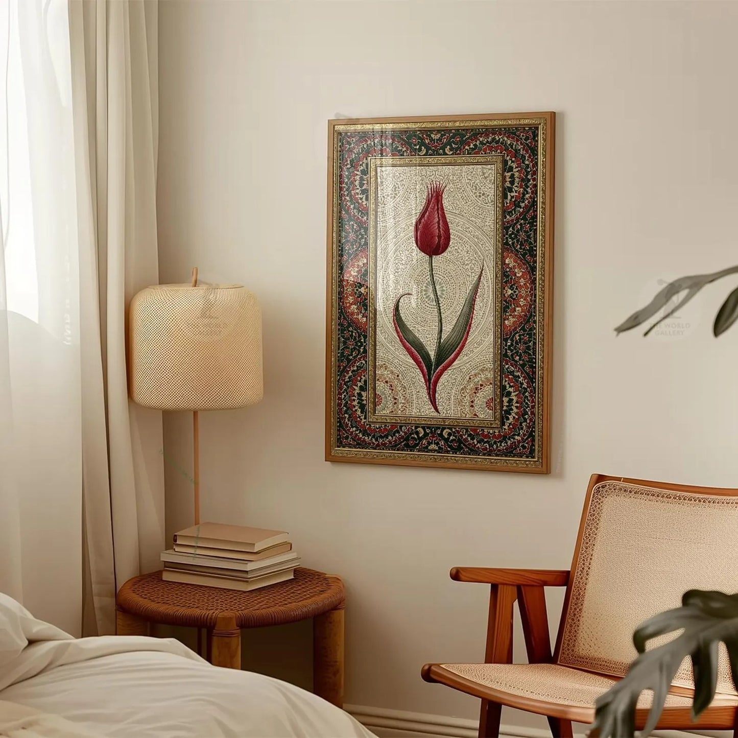 Ottoman Tulip Poster, Islamic Floral Wall Art, Turkish Tulip Print, Mosque Decor