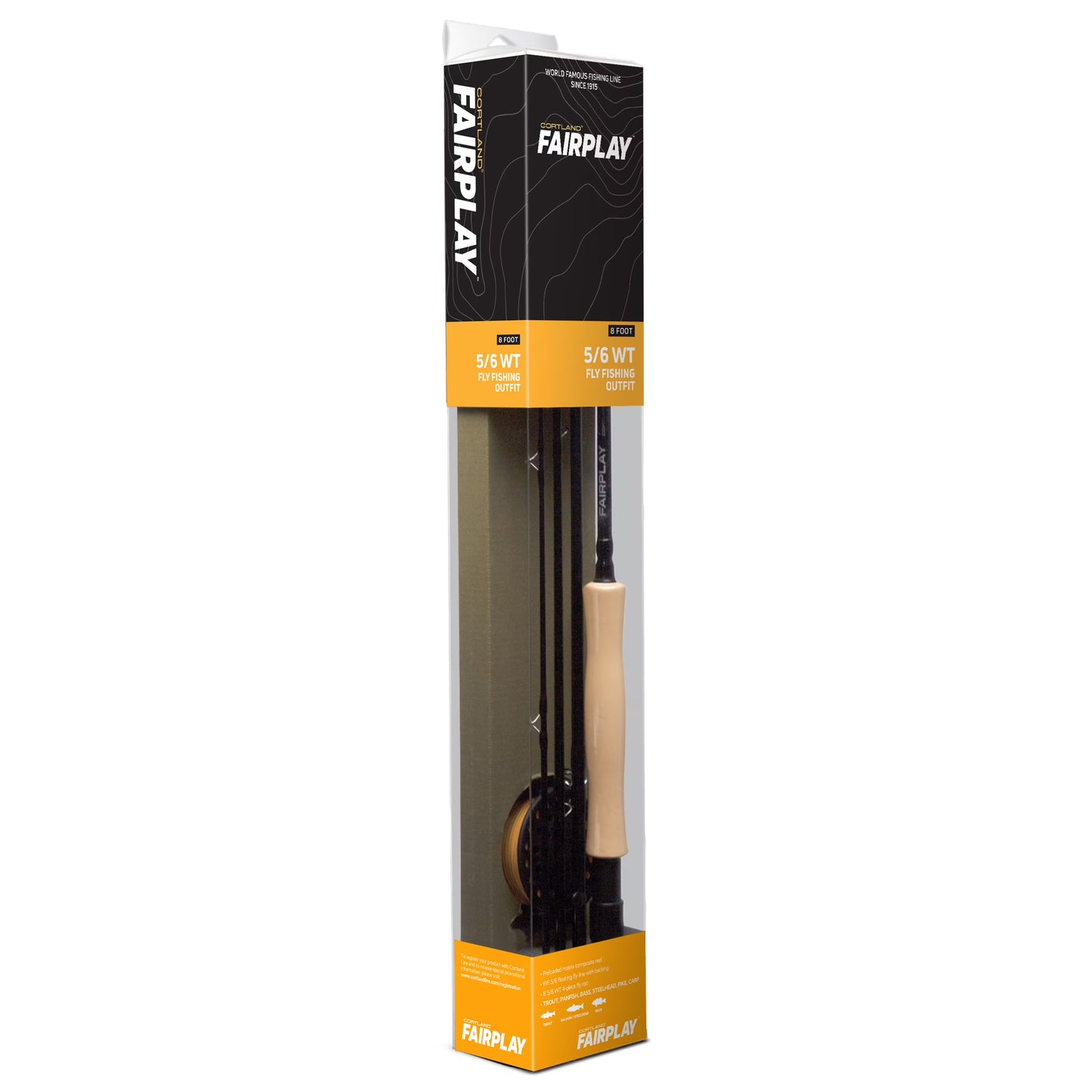 Fairplay 8' Fly Fishing Combo, 5/6 Weight, 4 Piece, 607637