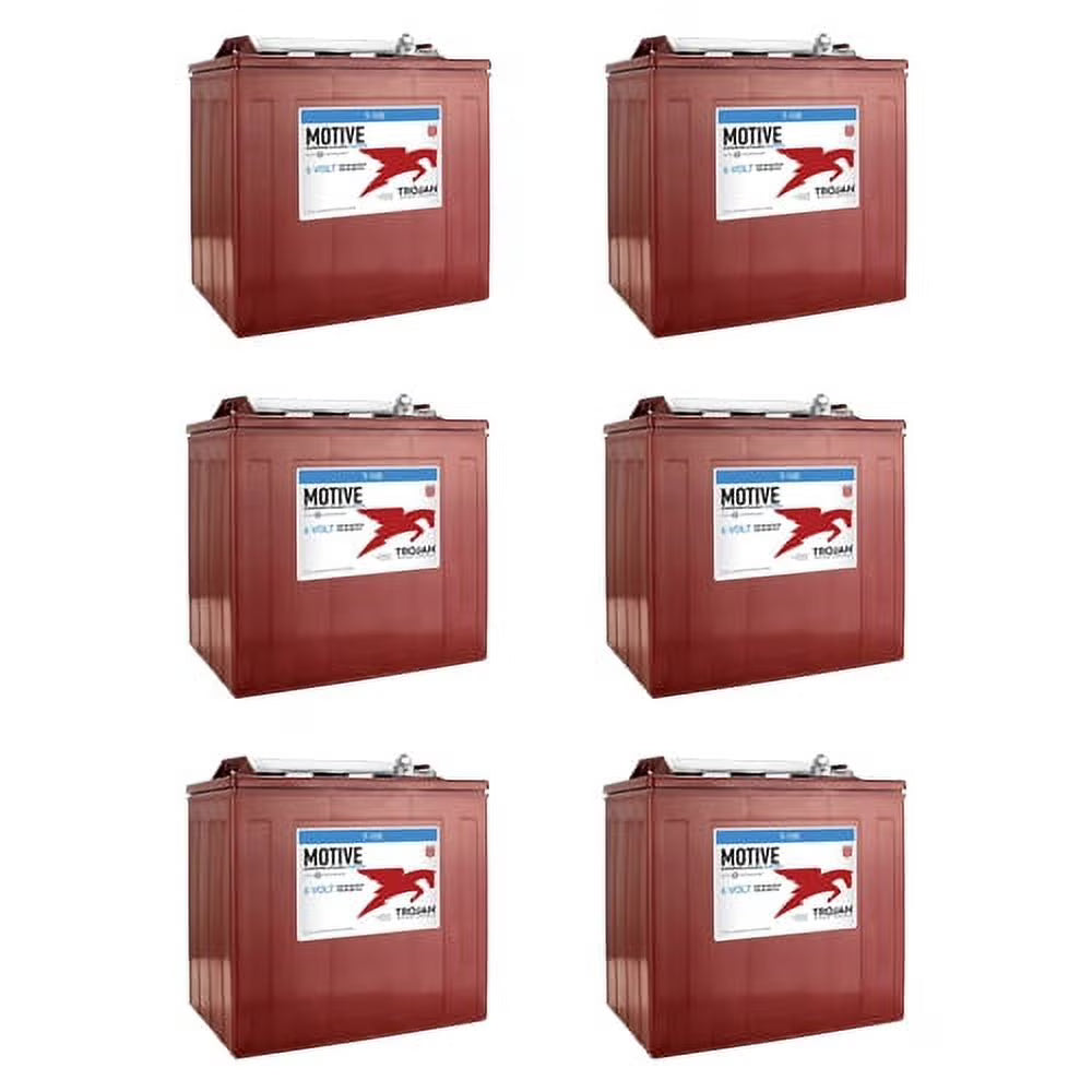 6-Volt Golf Cart Batteries - Battery 6V/225Ah T-105 (6-Pack, 36V)
