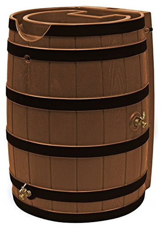 Rain Wizard 65 Gallon Rain Barrel with Darkened Ribs - Terra Cotta