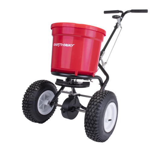 2150 50lb Red Commercial Broadcast Lawn Fertilizer Spreader