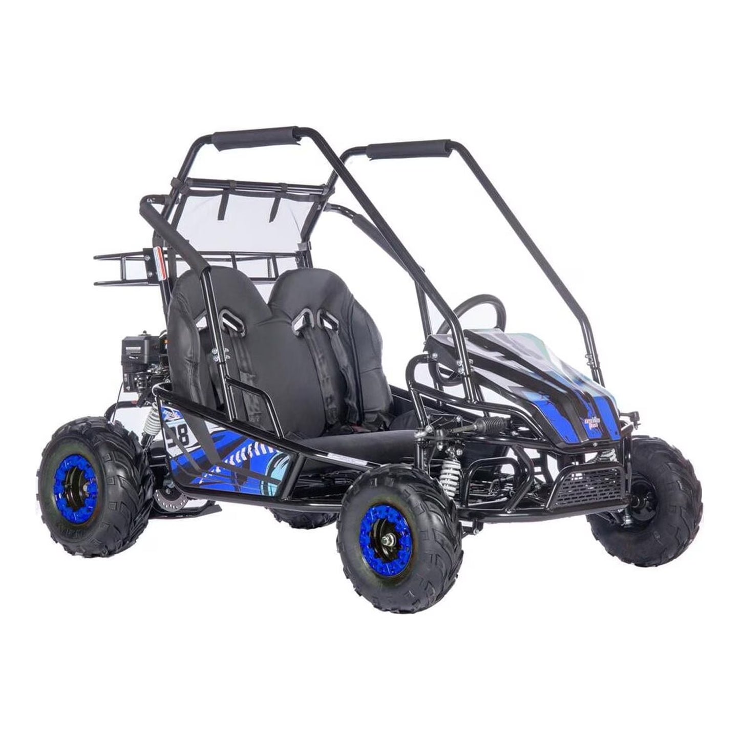 Mud XL 212cc 2 Seat Go Kart Full Suspension Blue