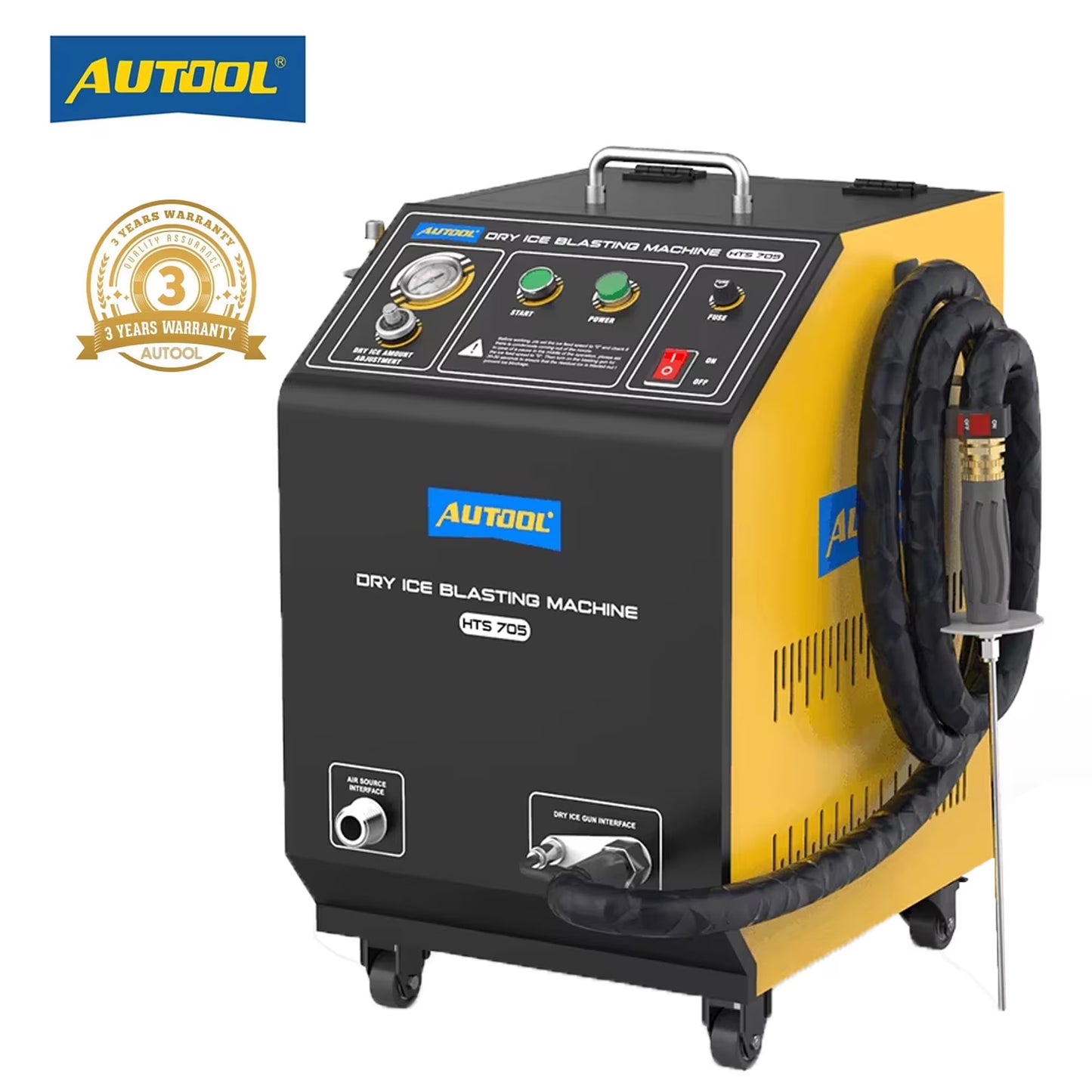 Automotive Dry Ice Cleaning Machine Car Engine Throttle Carbon Deposit Cleaner Exhaust Pipe Pressure Washer 110V/220V Dry Ice Blasting Clean Machine for All Cars, HTS705