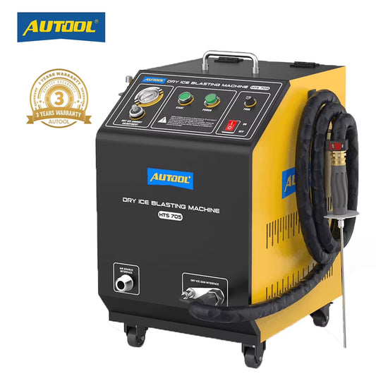 Automotive Dry Ice Cleaning Machine Car Engine Throttle Carbon Deposit Cleaner Exhaust Pipe Pressure Washer 110V/220V Dry Ice Blasting Clean Machine for All Cars, HTS705