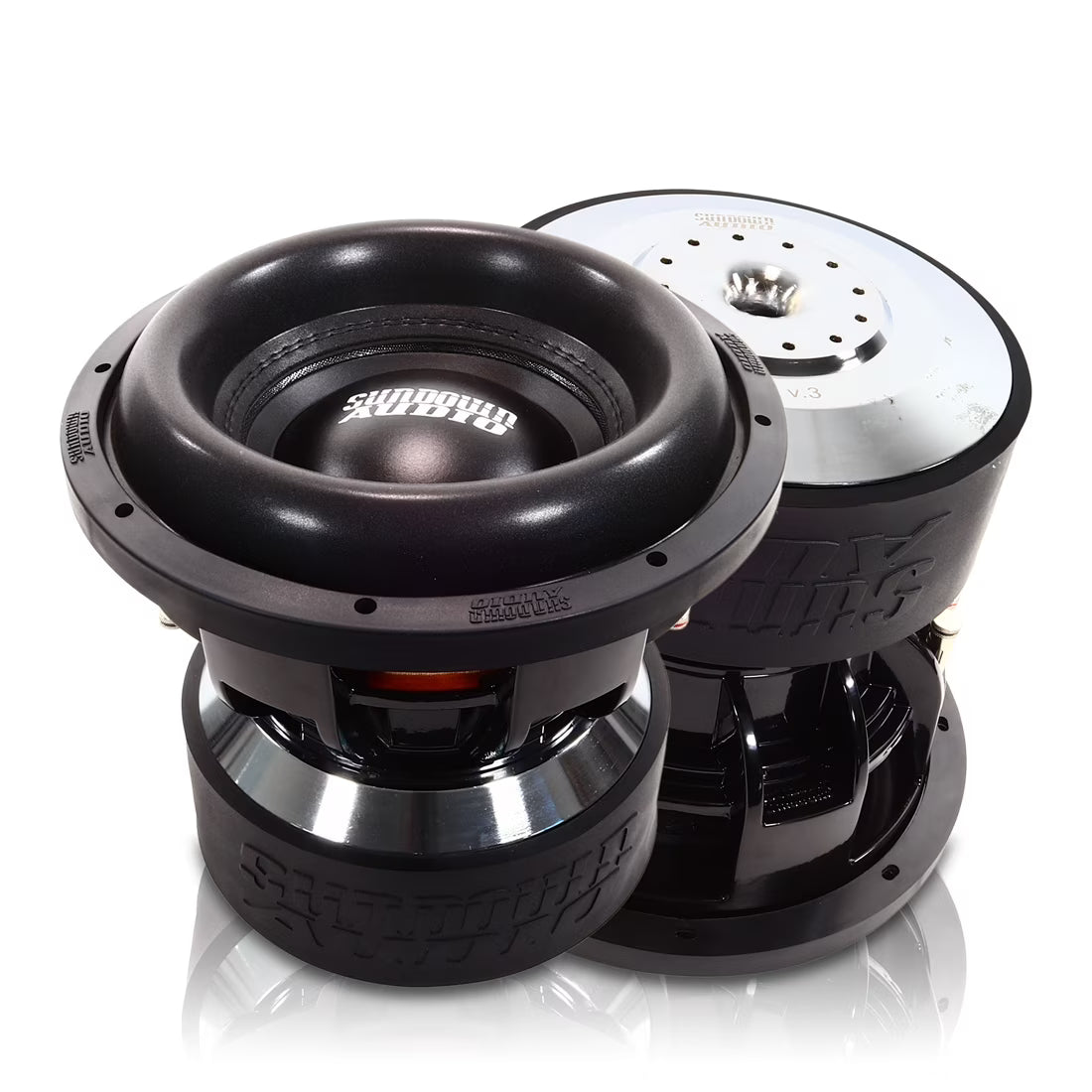2000W RMS Dual 1-Ohm Voice Coil 10" Car Subwoofers, Black