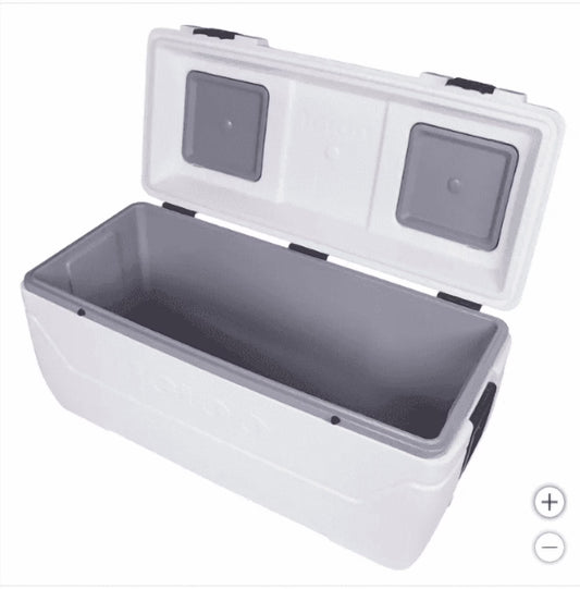 165-quart Maxcold Chest Cooler with Butterfly Quick Access Hatch