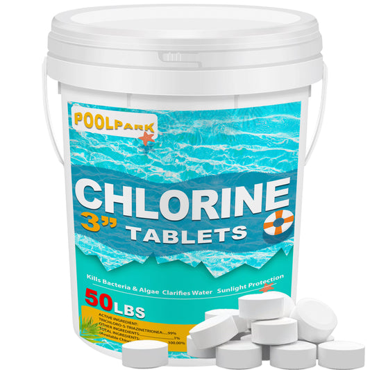 50 lbs 3" Chlor Tabs for Swimming Pools, Tablets, Chlorine Pool Chemicals