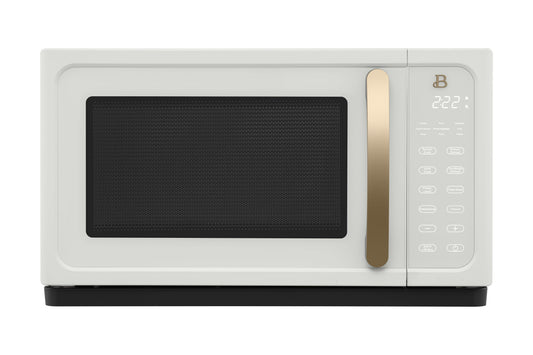 1.1 Cu ft 1000 Watt, Sensor Microwave Oven, White Icing by Drew Barrymore, New