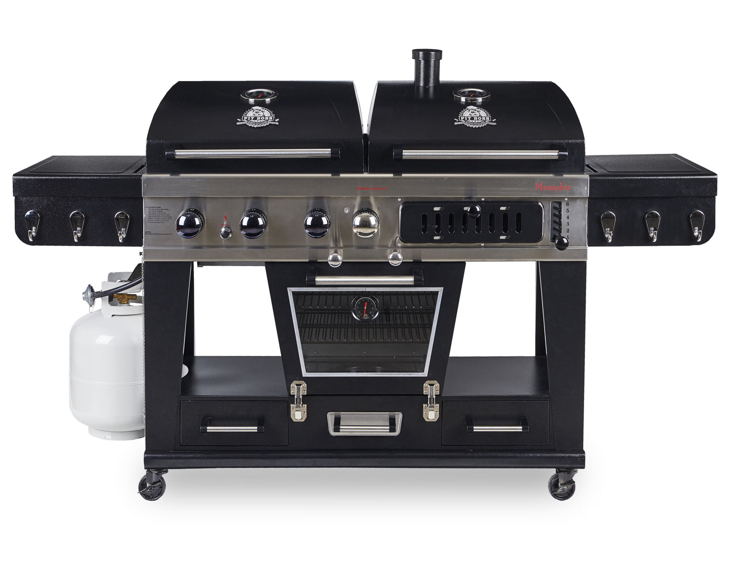 Memphis Ultimate Gas and Charcoal Combo Grill with Electric Smoker