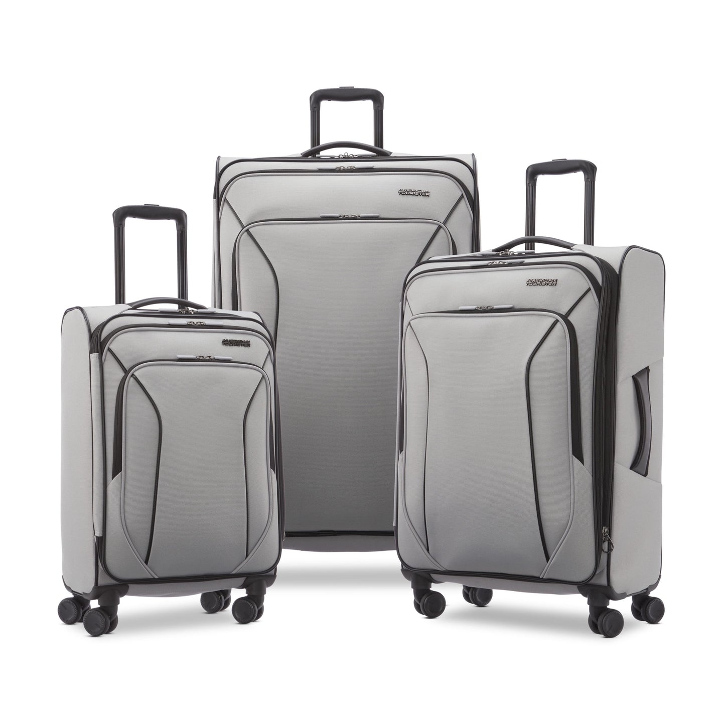 X-Lite 3-Piece Luggage Set with Spinner Wheels - Light Grey