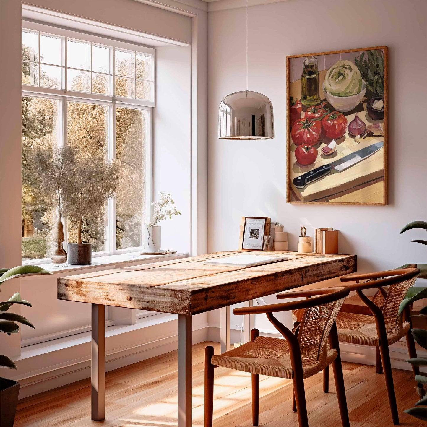 Tomato Still Life Art Print Rustic Kitchen Wall Decor